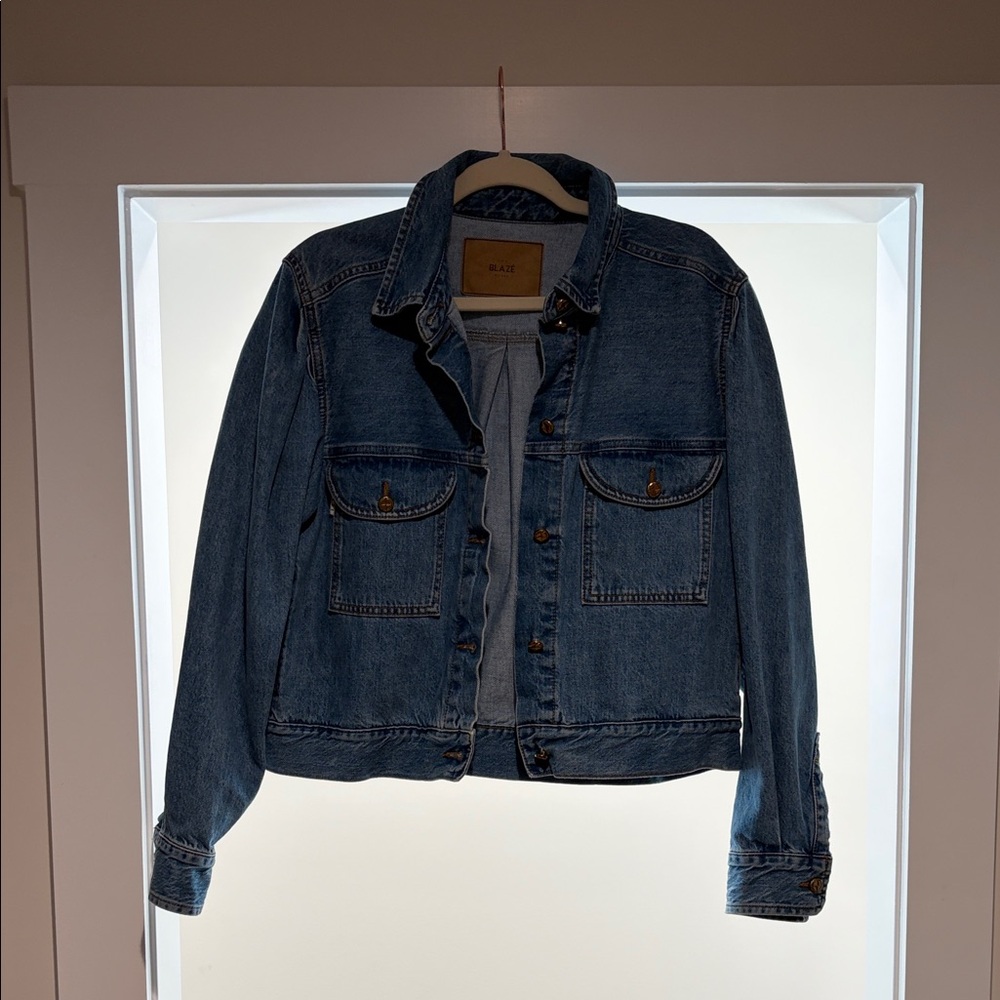 EUC Blazé Milano Cotton Denim Jacket Sz 3 (M/L) - Picture 6 of 9